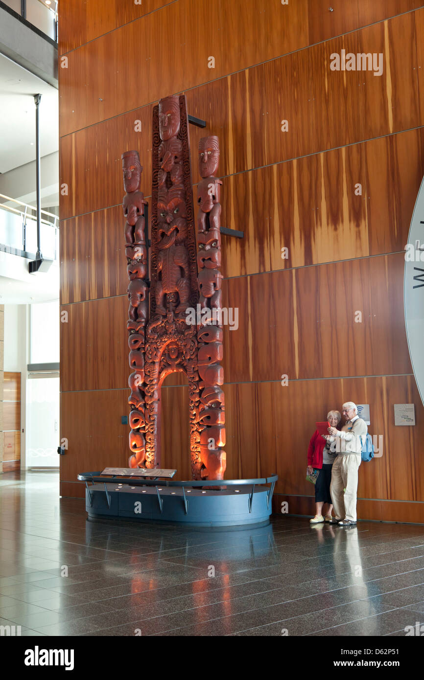 Te Papa Tongarewa museum inside, Wellington, New Zealand Stock Photo