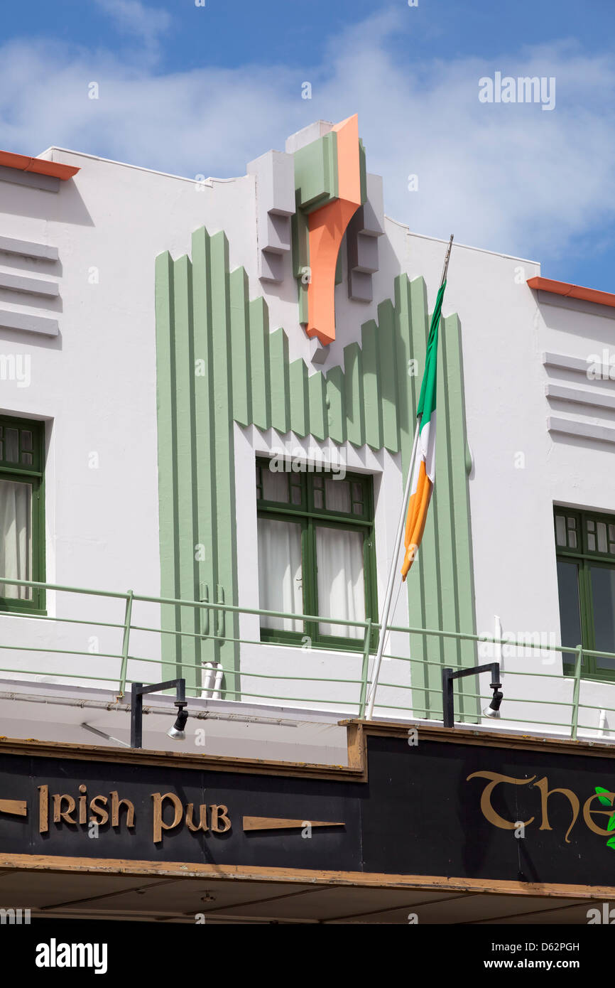 Art deco building in Napier, New Zealand Stock Photo