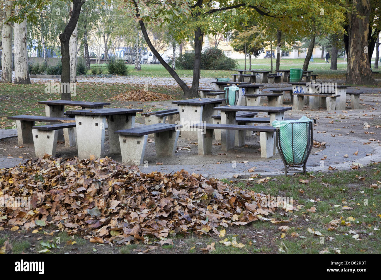 The Varosliget park in Budapest in fall, Hungary Stock Photo