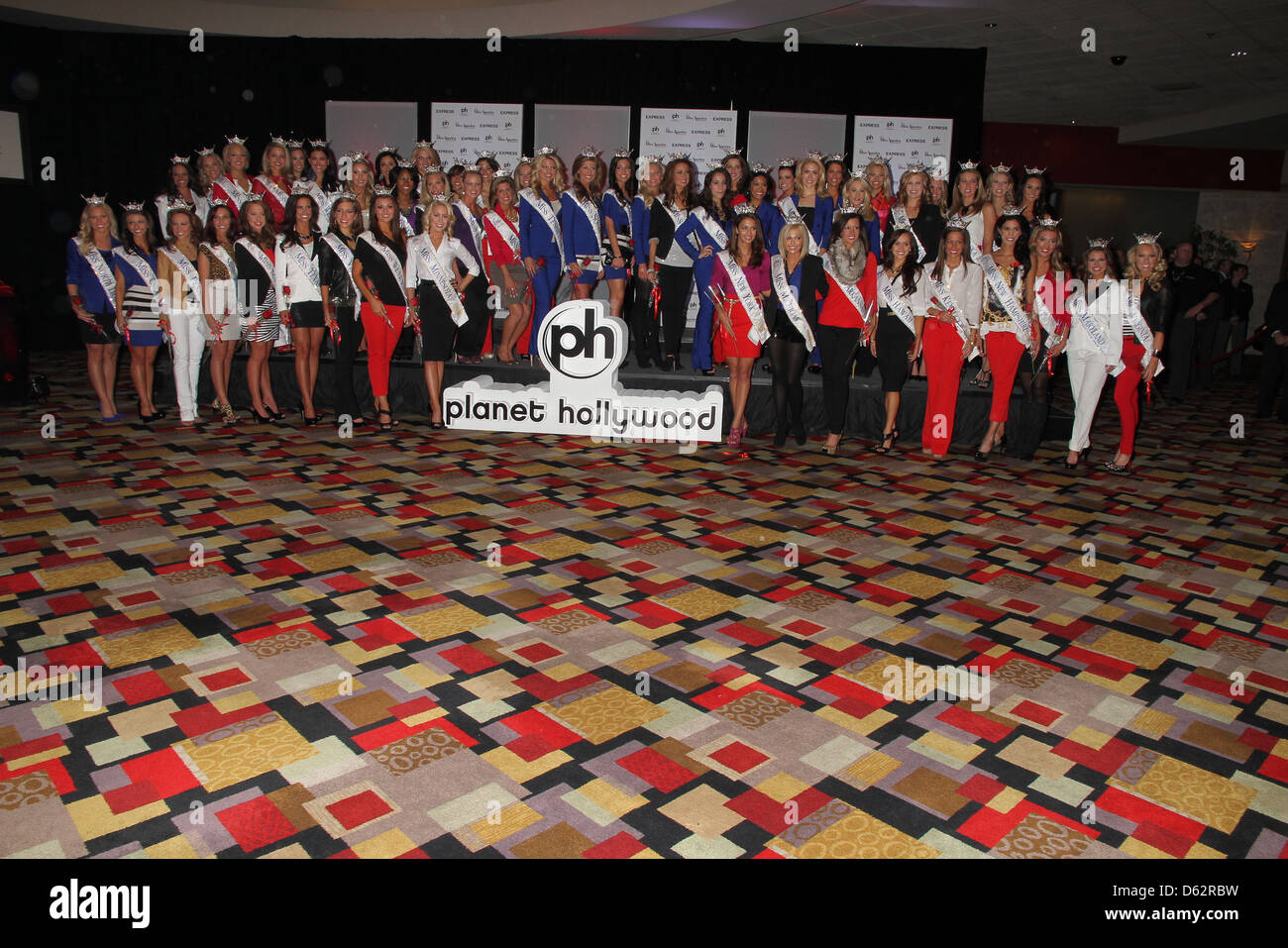 2012 Miss America Pageant Contestants arrive at Planet Hollywood Resort ...