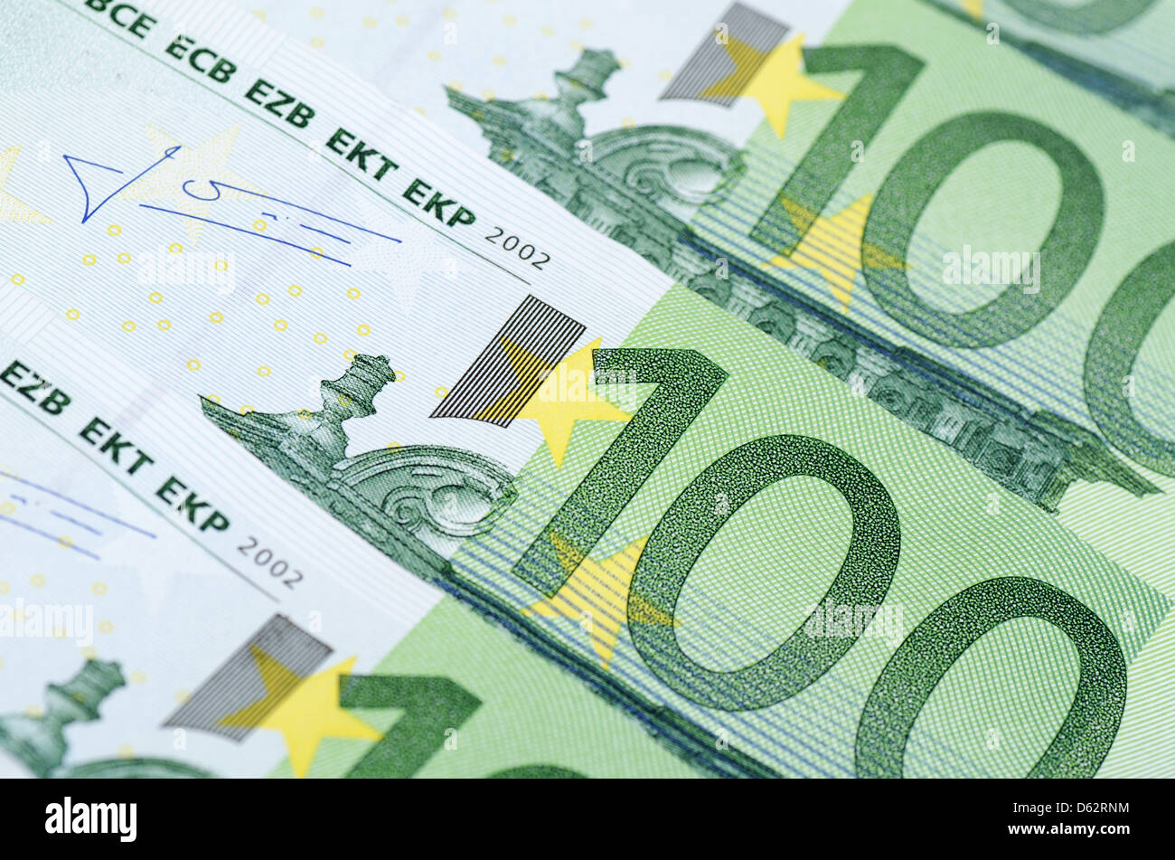 Close up overlapping euro hi-res stock photography and images - Alamy