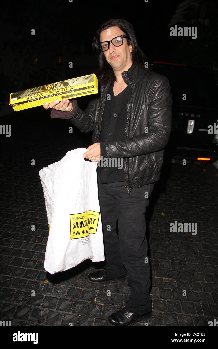 Jeordie White aka Twiggy Ramirez departs the Chateau Marmont Los