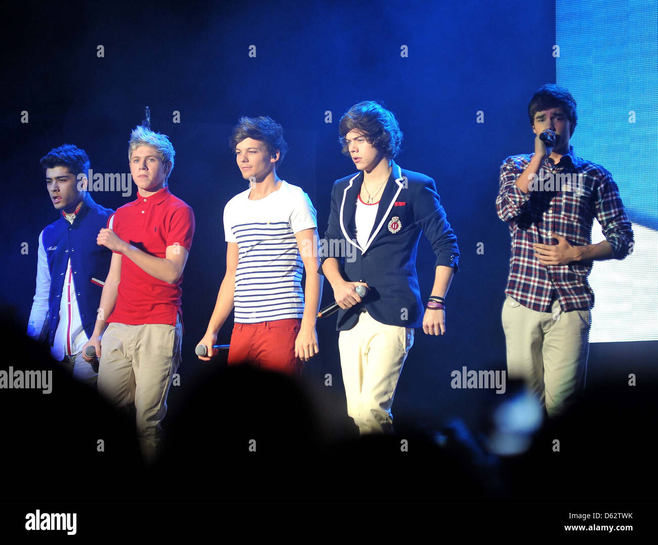 One Direction performing at the O2 Arena Dublin, Ireland - 24.01.12 ...
