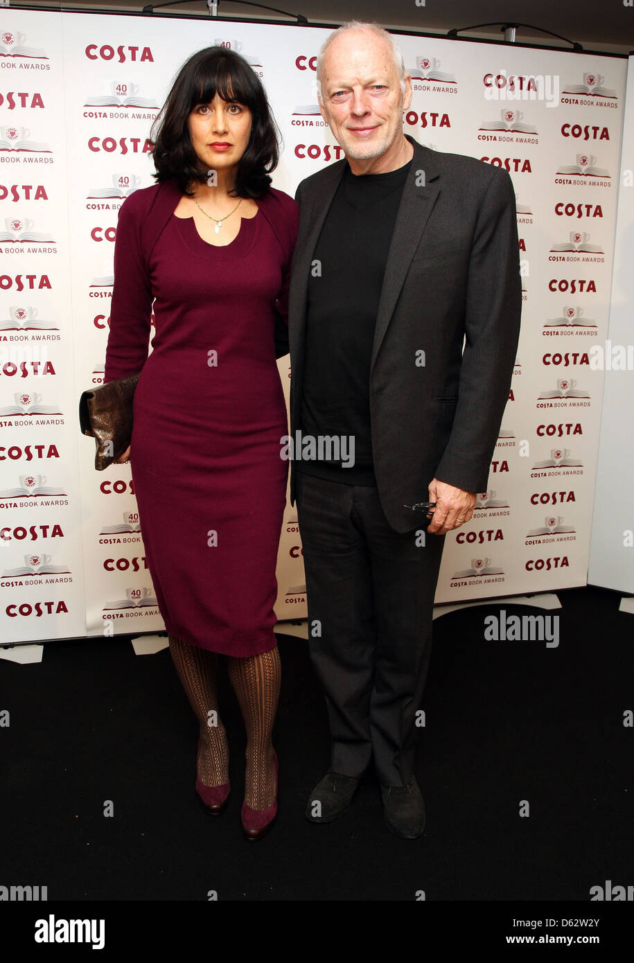 Dave Gilmour and wife Polly Samson Costa Book Awards 2012 London, England - 24.01.12 Stock Photo
