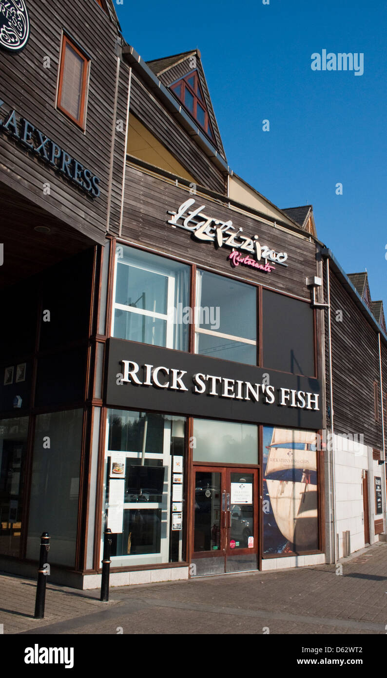 Risk Stein's Fish and Chip shop Falmouth in Cornwall England UK Stock
