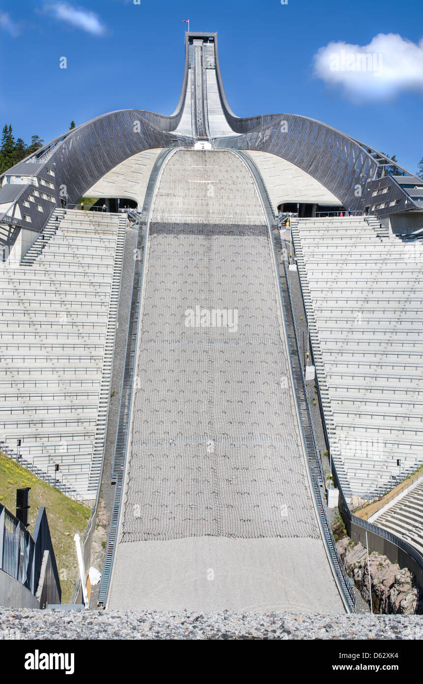 Holmenkollen ski jump hill Stock Photo Alamy