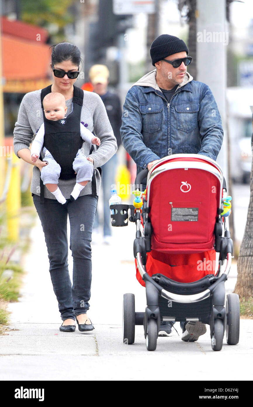 Selma Blair, Jason Bleick, And Their Son Arthur Saint Are Seen Heading 