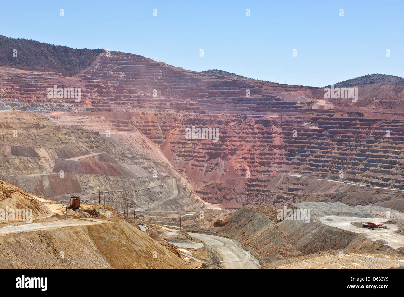 Santa Rita Copper Mine, active mining. Stock Photo