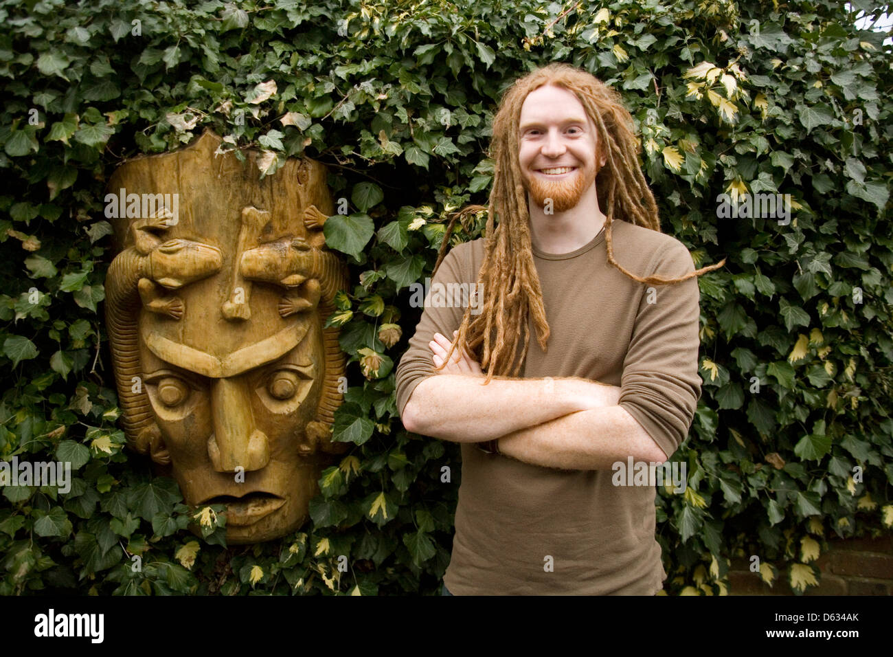 Singer songwriter Newton Faulkner at home in Sussex, England, United Kingdom. Stock Photo