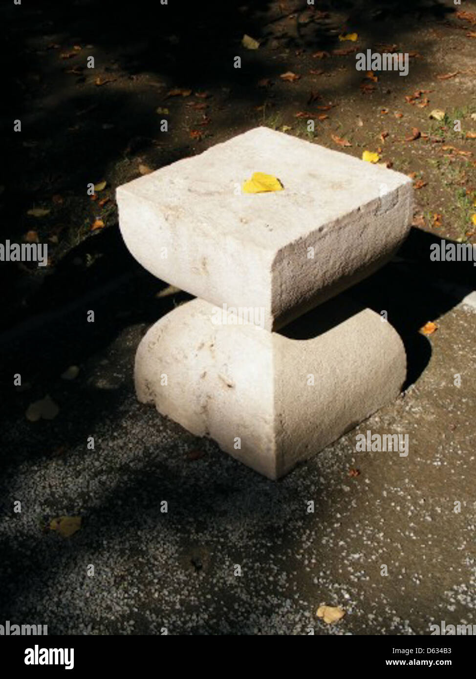 This artwork showcases a limestone chair by Constantin Brâncuși, an ...