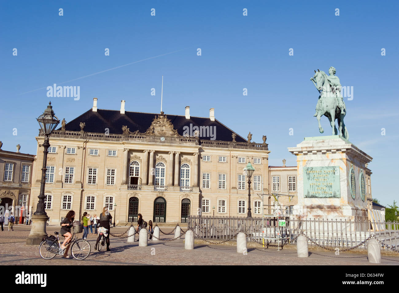 Amalienborg Palace, home of the royal family, Copenhagen, North Zealand, Denmark, Scandinavia, Europe Stock Photo