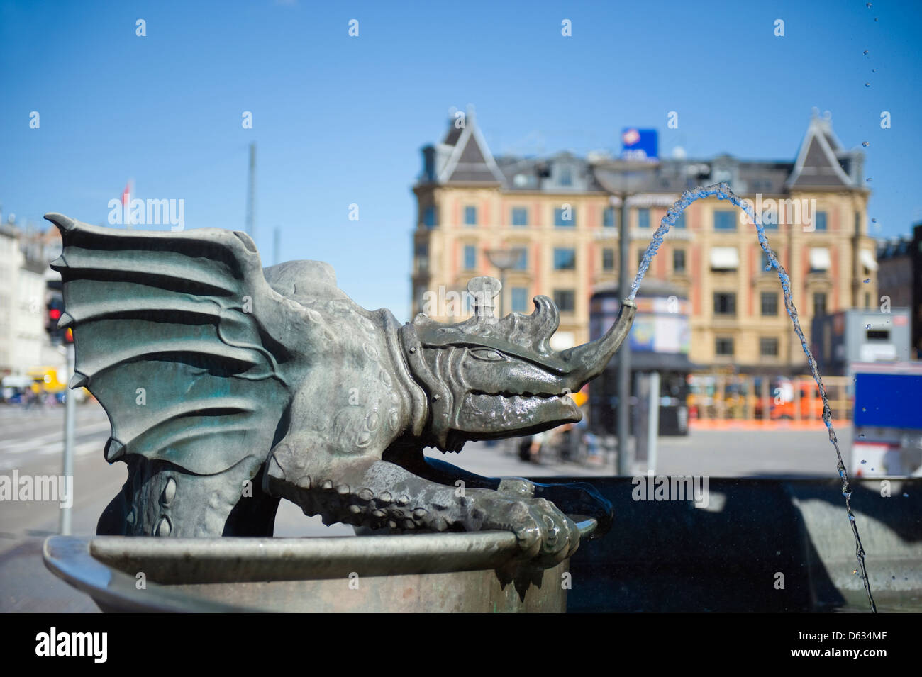 statue outside Radhus City Hall, Copenhagen, North Zealand, Denmark, Scandinavia, Europe Stock Photo