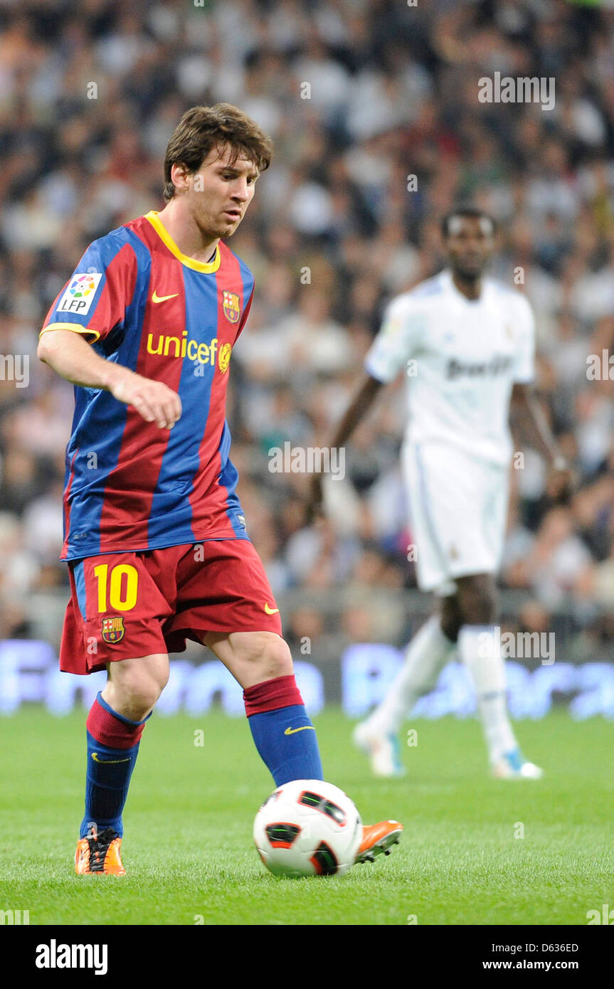 Messi Real Madrid playing against FC Barcelona at the Spanish Primera