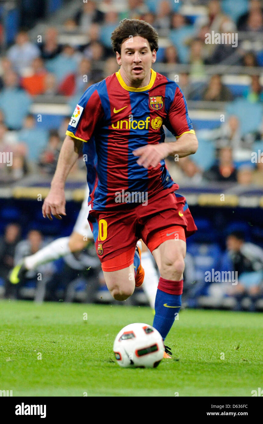 Messi Real Madrid playing against FC Barcelona at the Spanish Primera