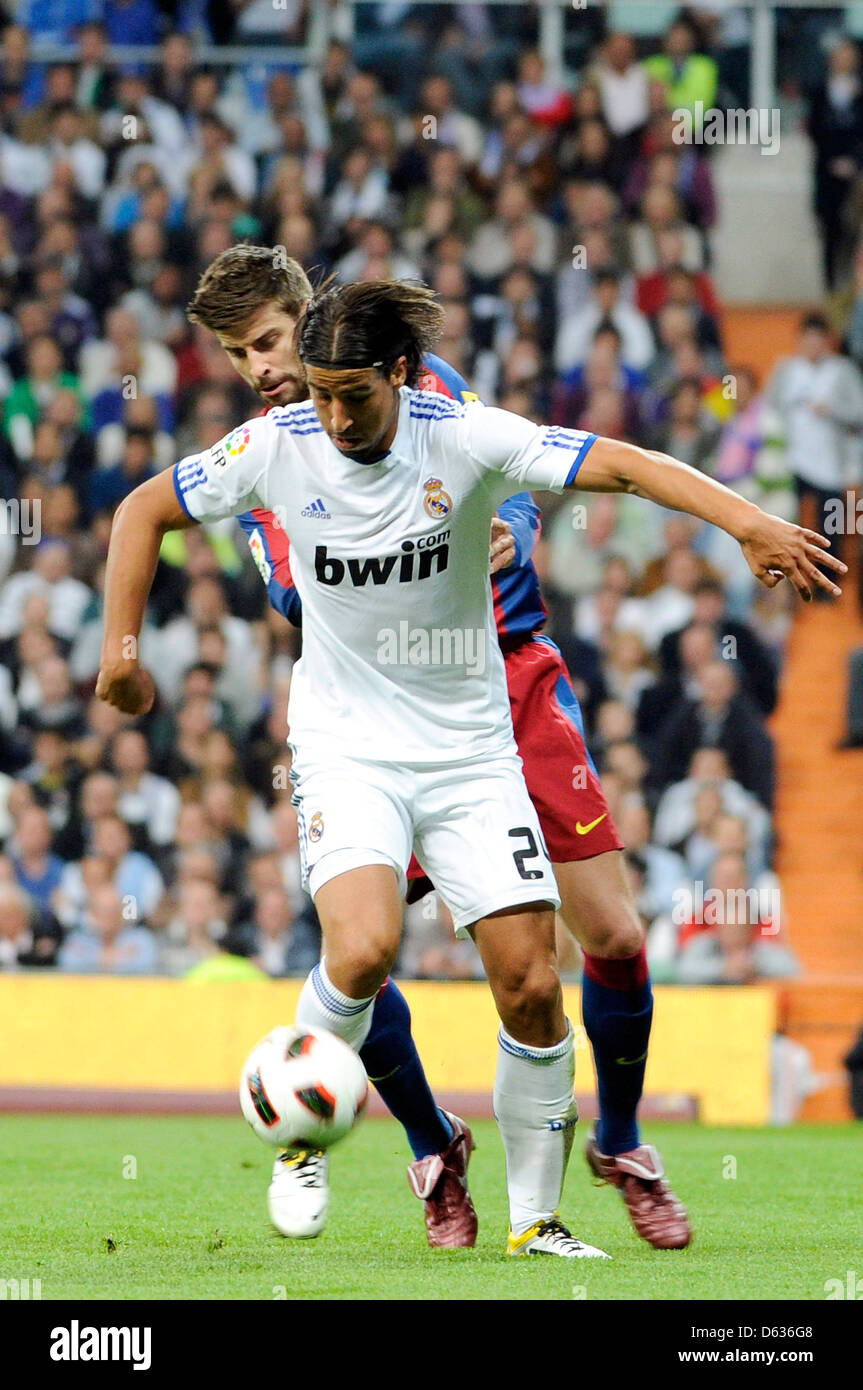 Pique Real Madrid playing against FC Barcelona at the Spanish Primera