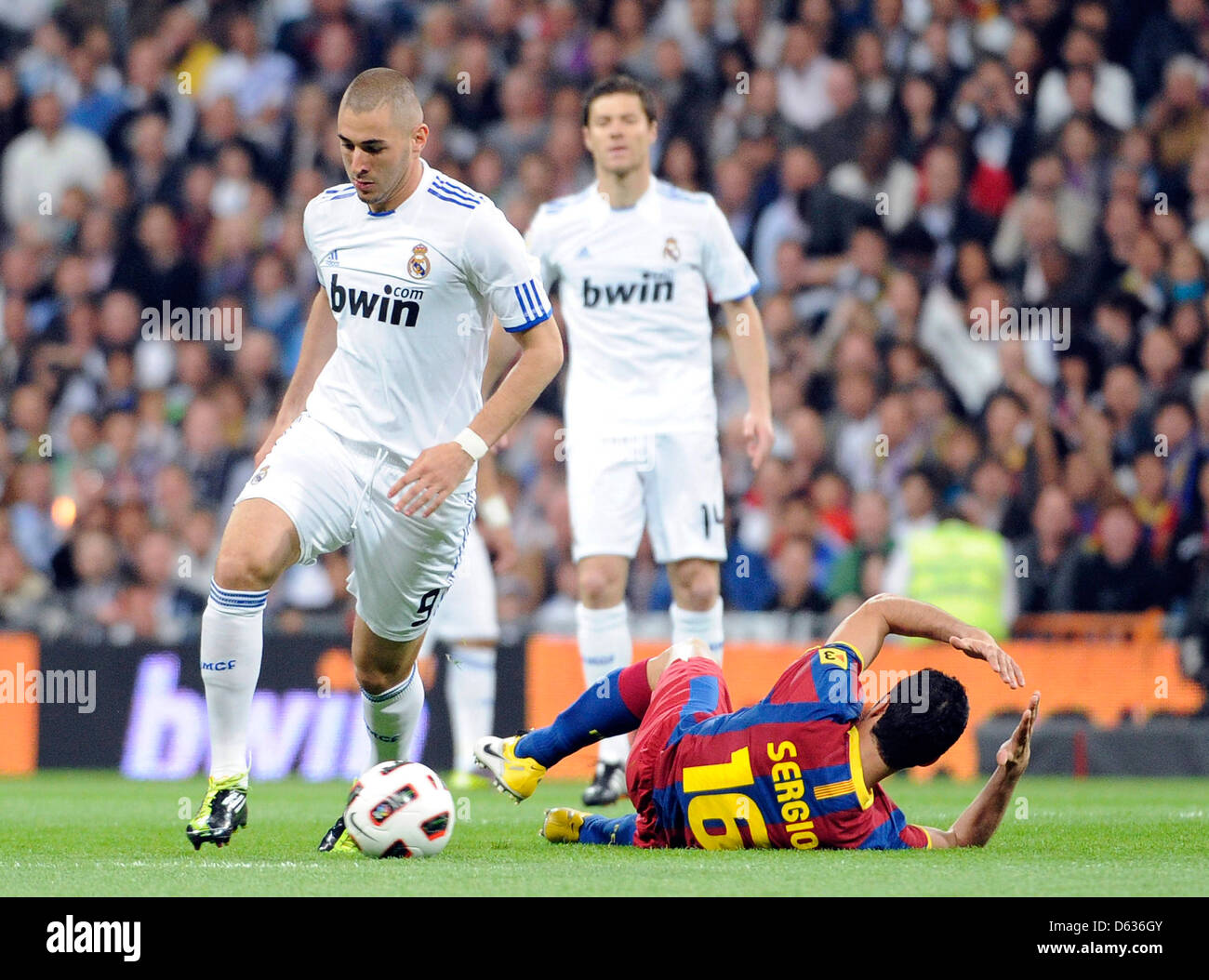 Real Madrid playing against FC Barcelona at the Spanish Primera Liga El