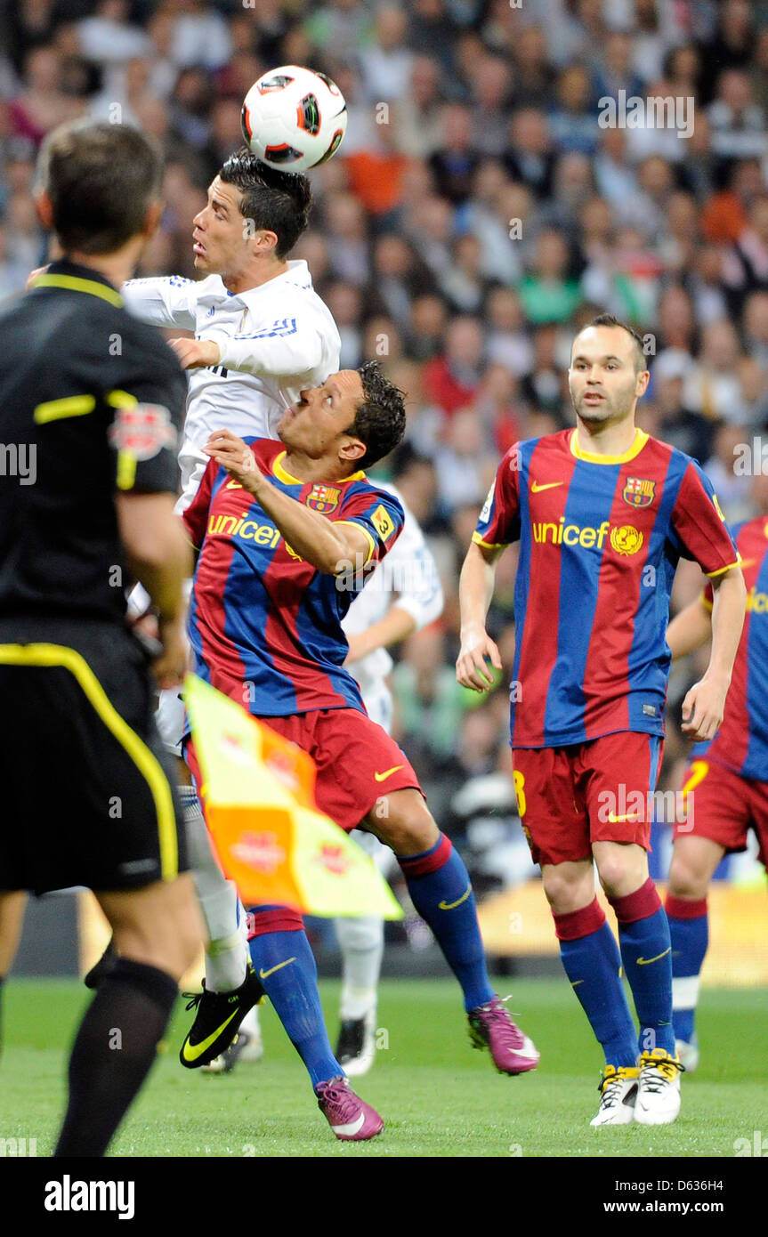 Ronaldo Real Madrid playing against FC Barcelona at the Spanish Primera