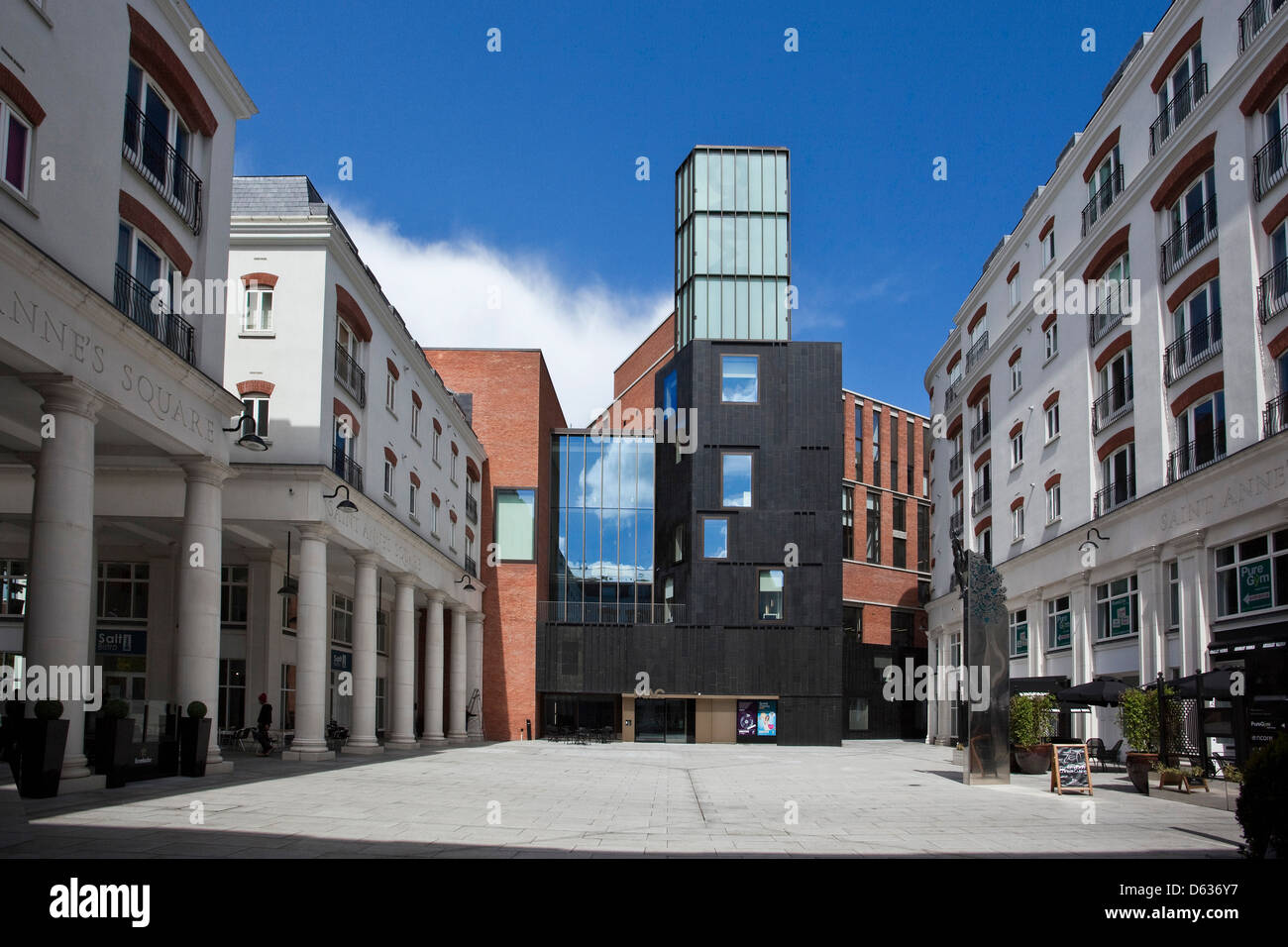 Saint Annes Square, Cathedral Quarter, Belfast, Northern Ireland, Restaurants, Entertainment, Residential, The Mac, theater Stock Photo