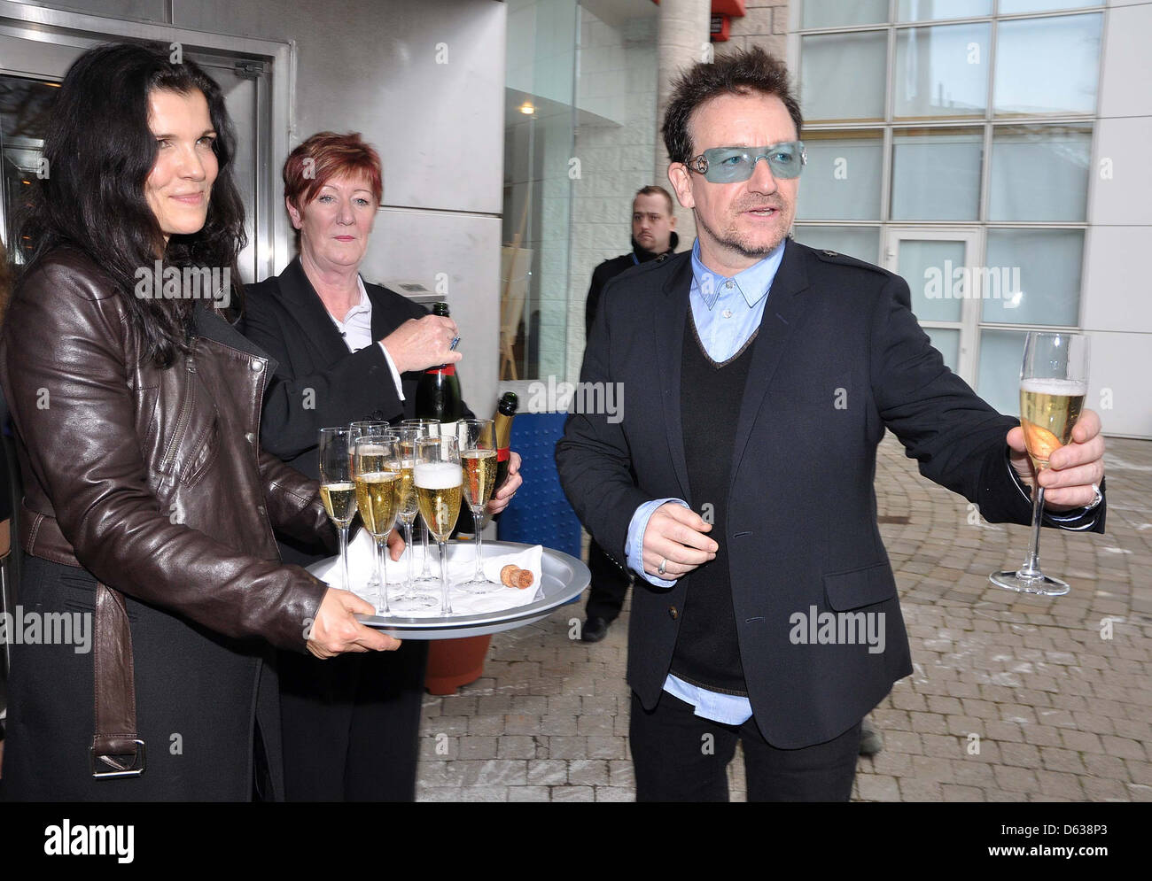 Ali Hewson, Bo Guests are spotted on the first day of the Christmas Leopardstown Races Dublin, Ireland Stock Photo