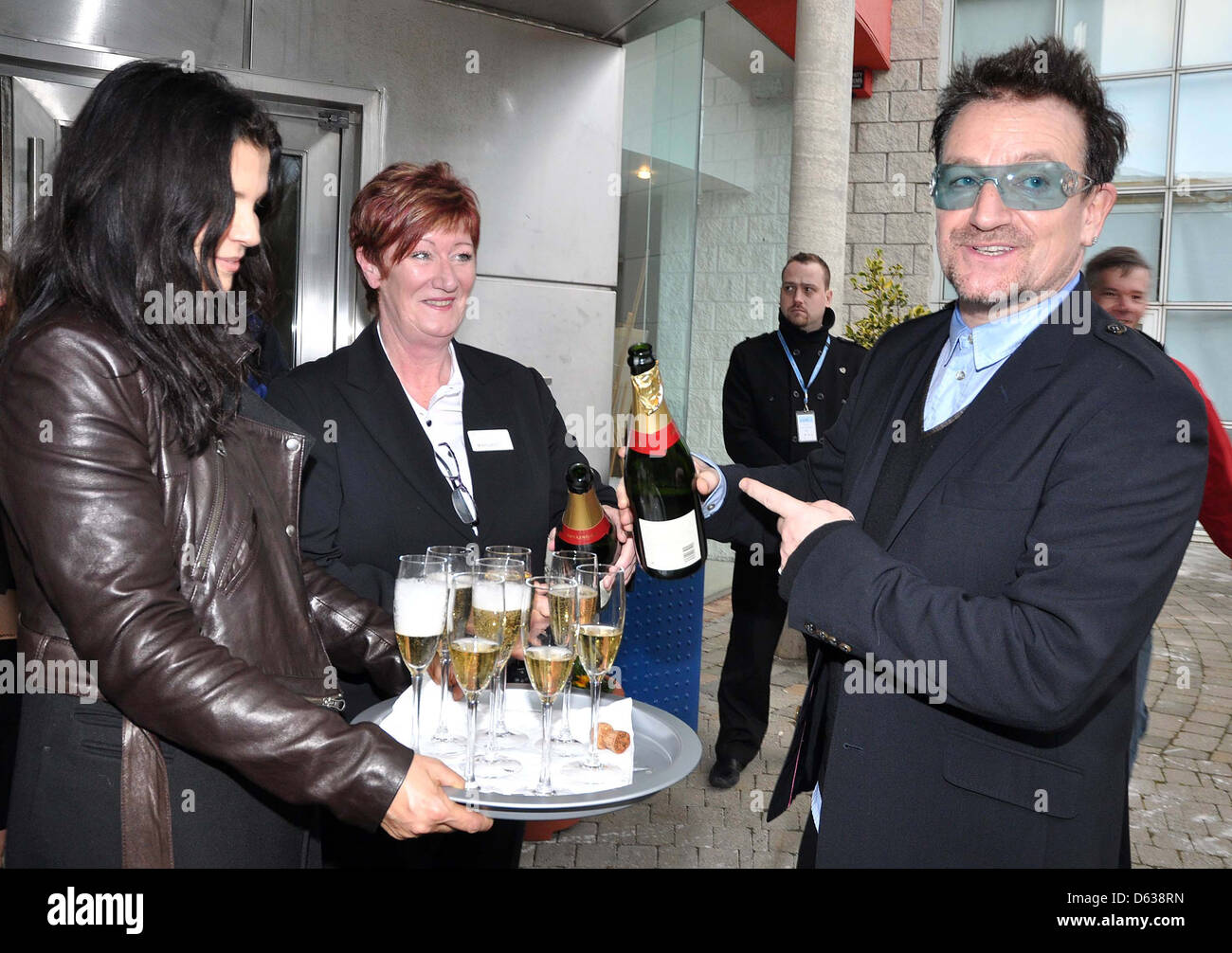 Ali Hewson, Bo Guests are spotted on the first day of the Christmas Leopardstown Races Dublin, Ireland - 26.12.11 Stock Photo