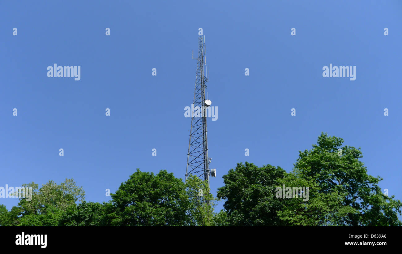 Radio Antenna, Brooklyn, New York Stock Photo