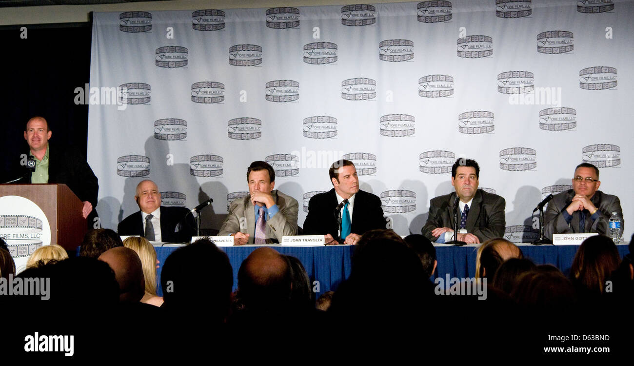 John Gotti Jr. and John Travolta 'Gotti: Three Generations' press  conference at Sheraton New York Hotel and Towers New York Stock Photo -  Alamy