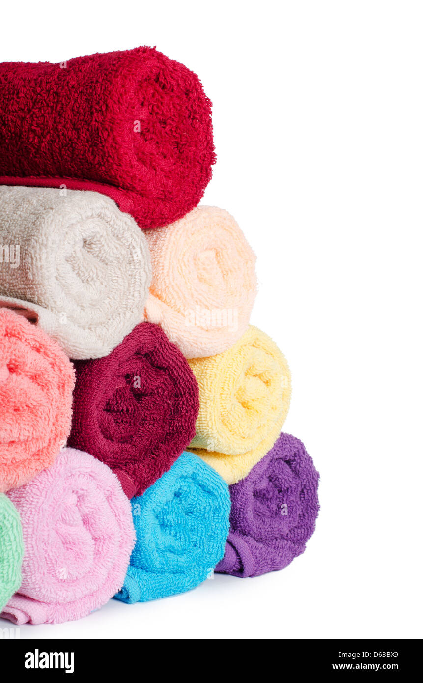 The combined color towels Stock Photo Alamy