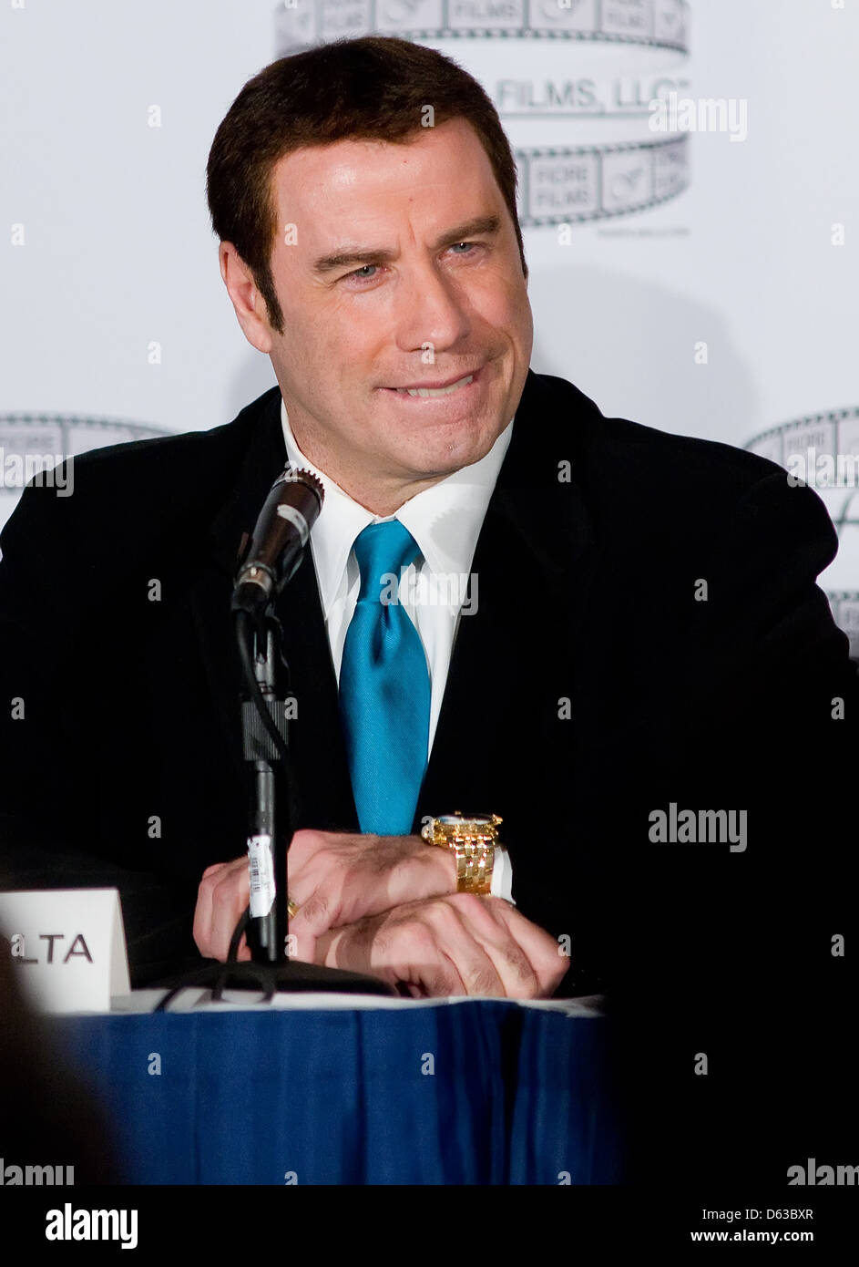 John Travolta 'Gotti: Three Generations' press conference at Sheraton New York Hotel and Towers New York City, USA Stock Photo