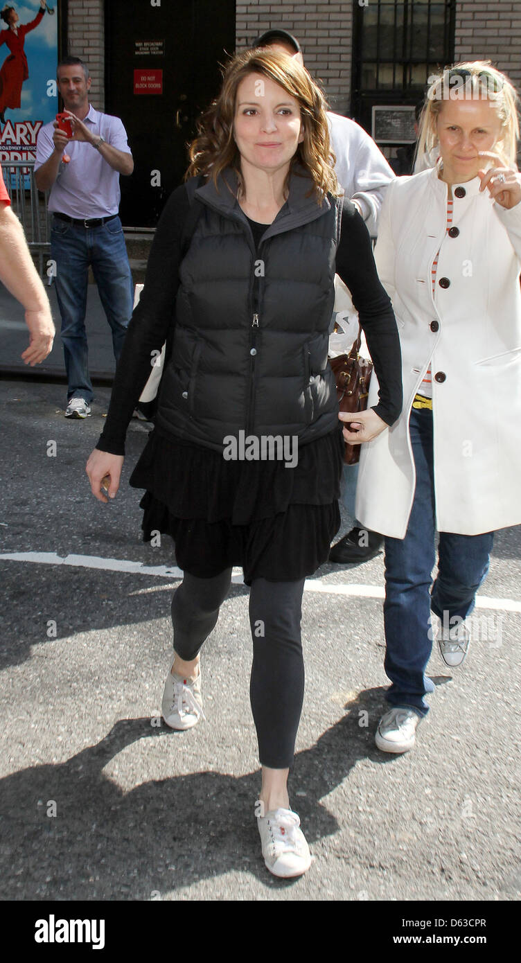 Tina Fey, who is pregnant with her second child 'The Late Show with