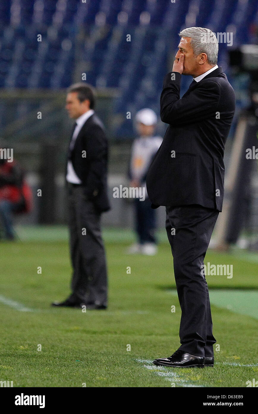 Rome, Italy. 11th April 2013. Vladimir Petkovic during the Europa League game between Lazio and Fenerbahce from The Olympic Stadium. Credit: Action Plus Sports Images / Alamy Live News Stock Photo