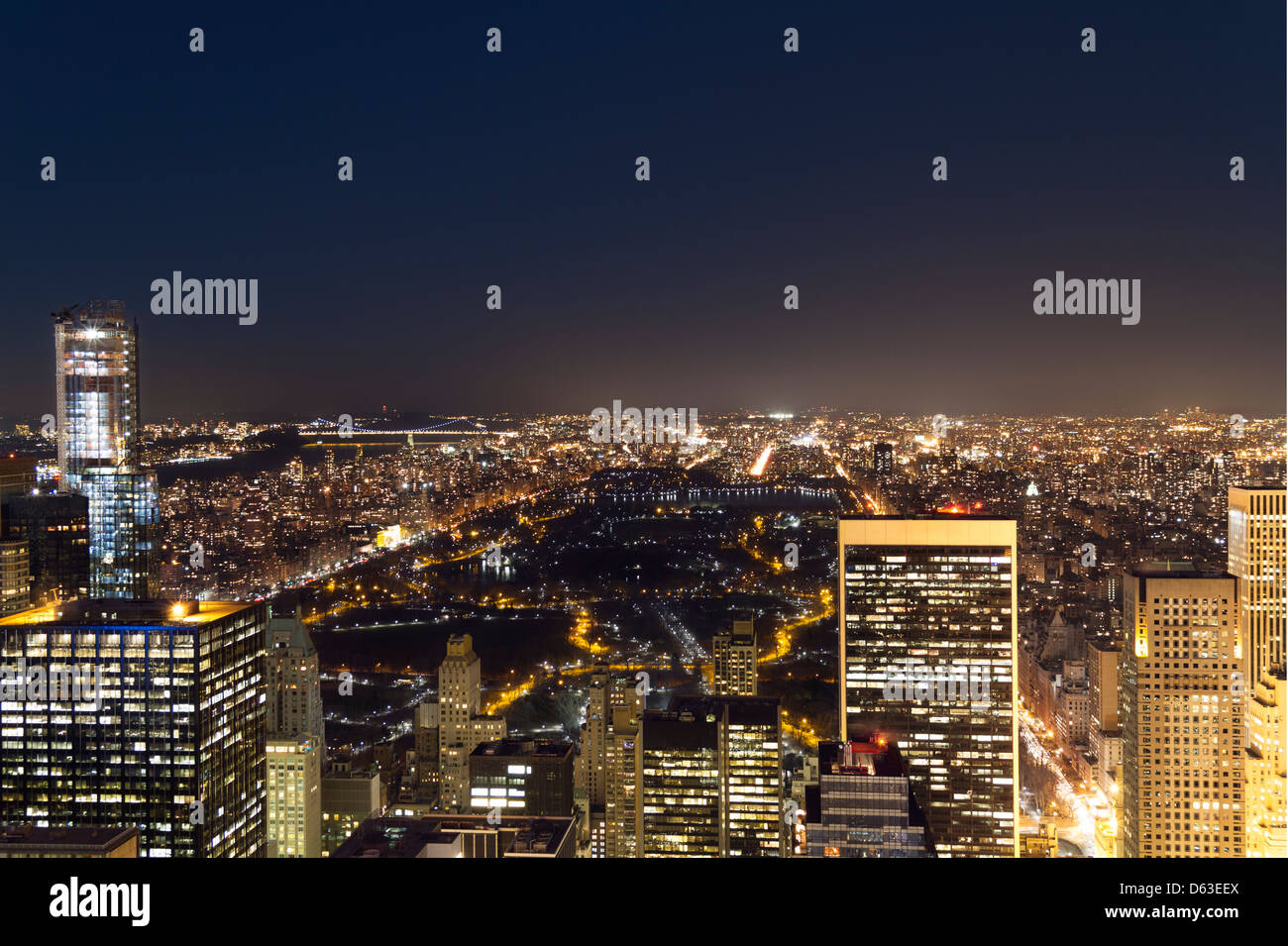 New York City skyline viewed from the Top of The Rock Stock Photo - Alamy