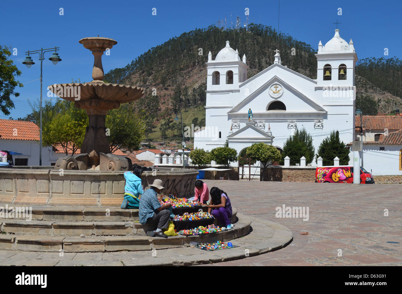 Colonial architecture in the Recoleta area of Sucre, Bolivia Stock Photo