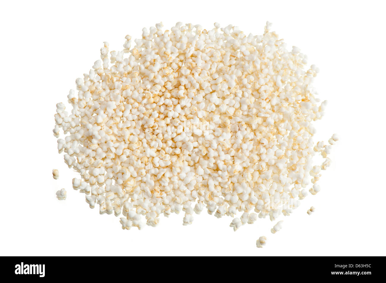 grains of popped amaranth expanded isolated Stock Photo