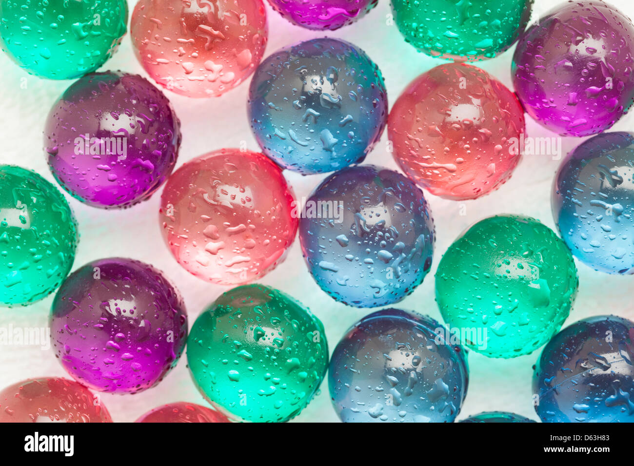 Colorful, bath oil balls, Studio shot Stock Photo Alamy
