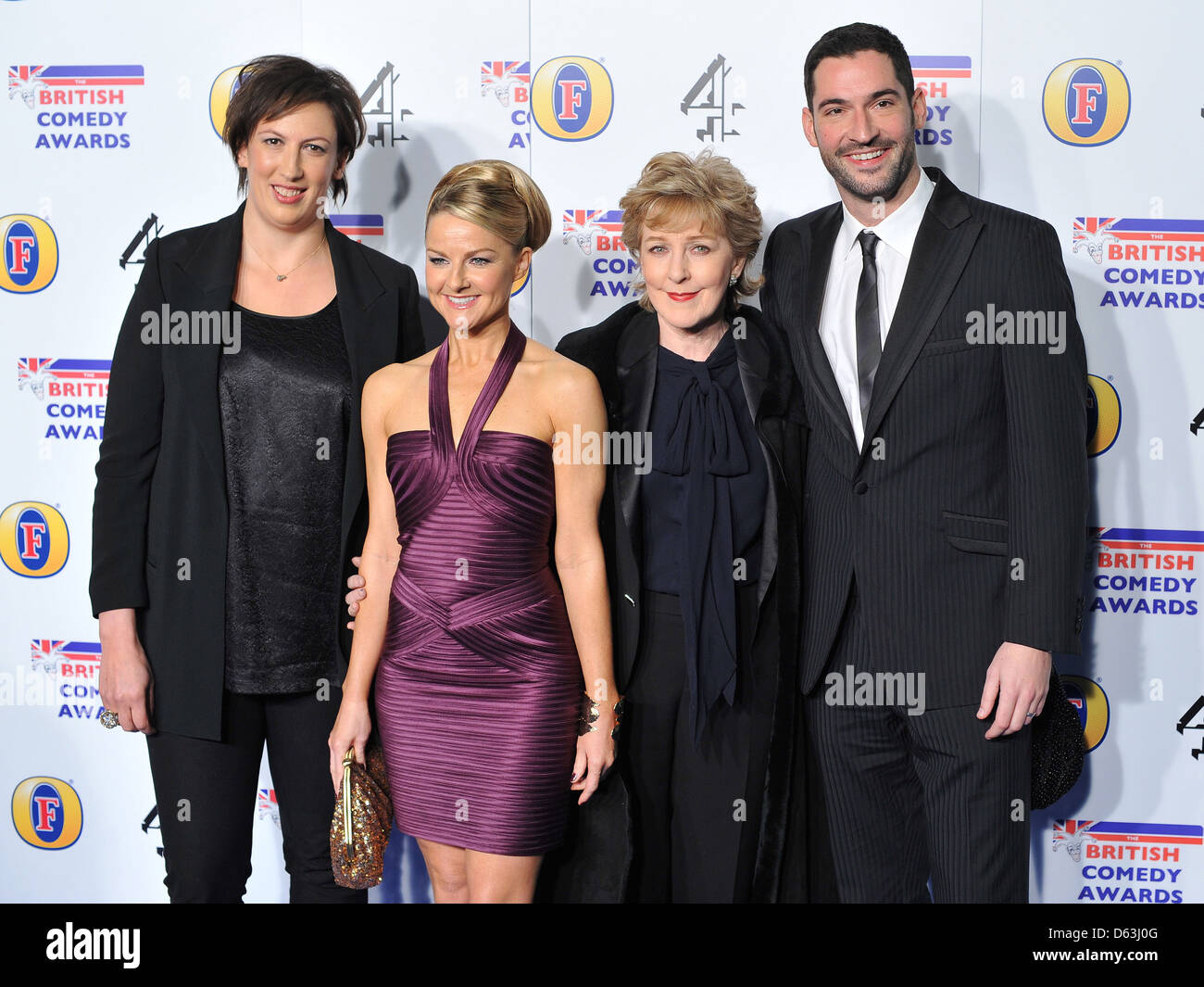 Miranda Hart, Sarah Hadland, Patricia Hodge and Tom Ellis British Comedy  Awards held at the Fountain Studios - Arrivals Stock Photo - Alamy