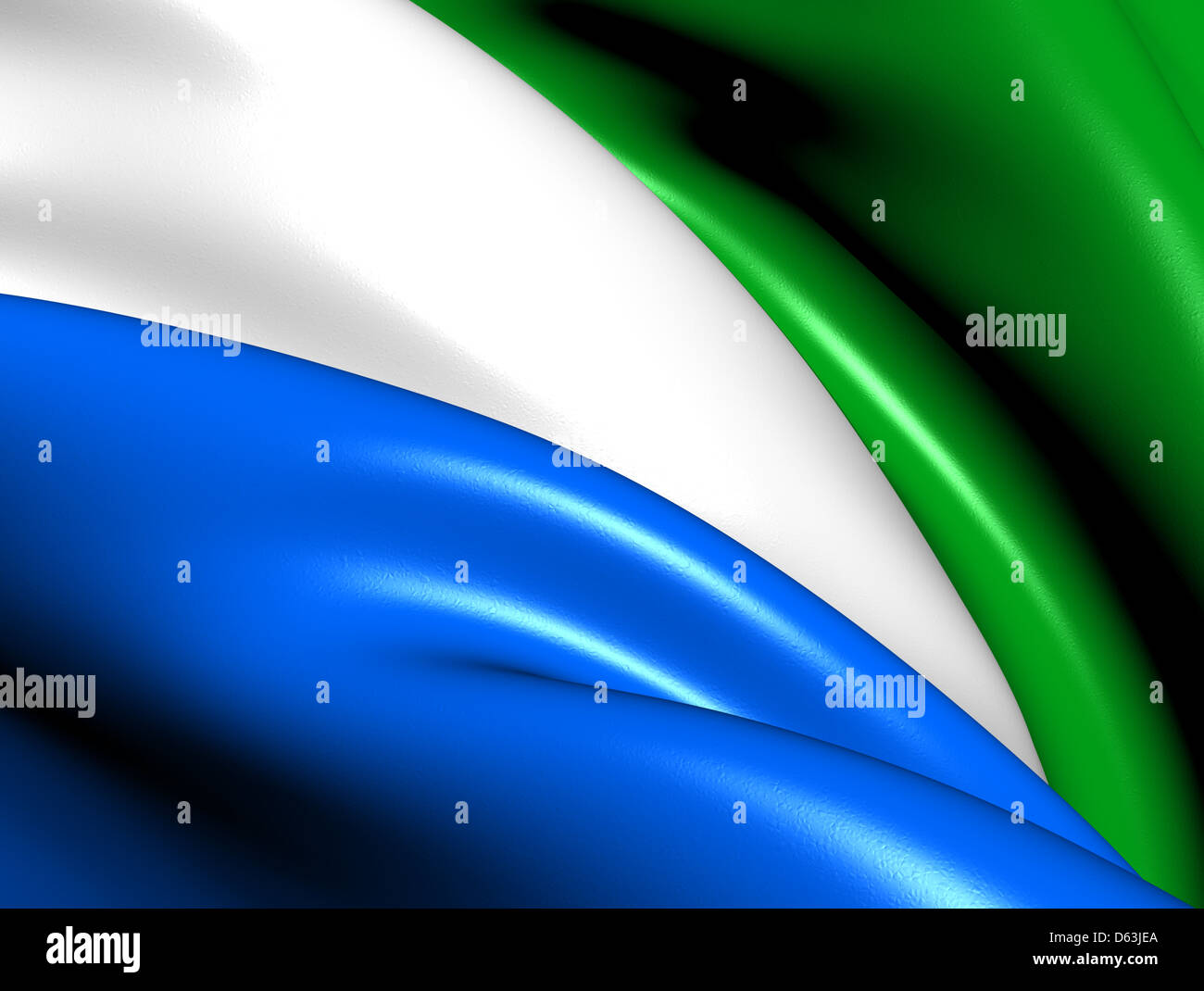 Flag of Sierra Leone. Close Up Stock Photo - Alamy