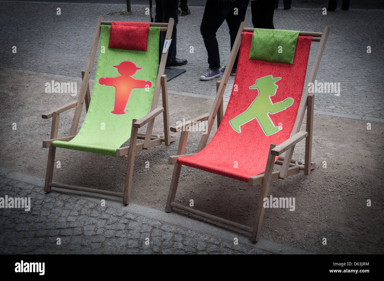 Ampelmann souvenir in Berlin. Germany. This little traffic light man has become the symbol of the city. Stock Photo