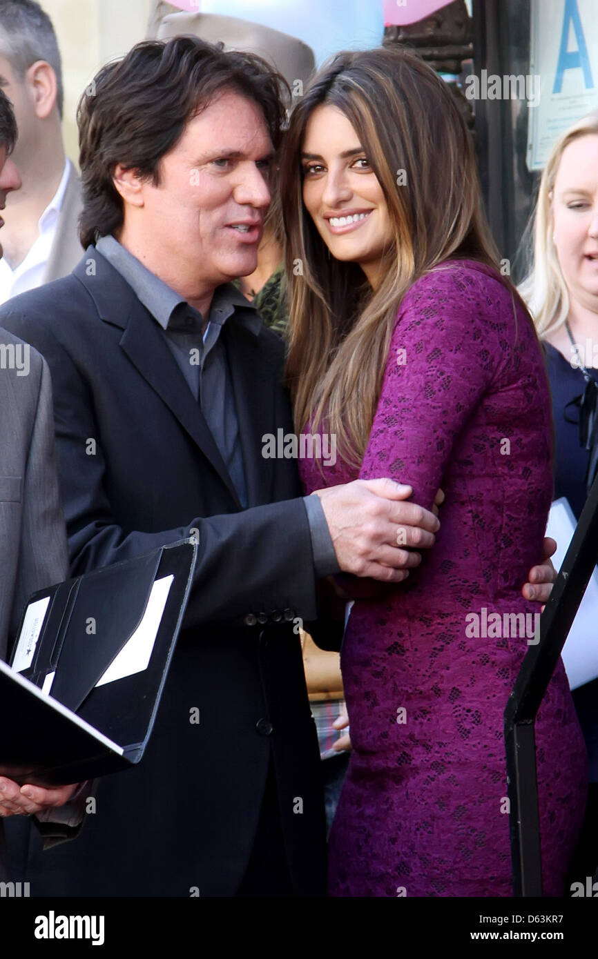 Rob Marshall and Penelope Cruz Penelope Cruz receives a star on the Hollywood Walk of Fame, held on Hollywood Boulevard Los Stock Photo