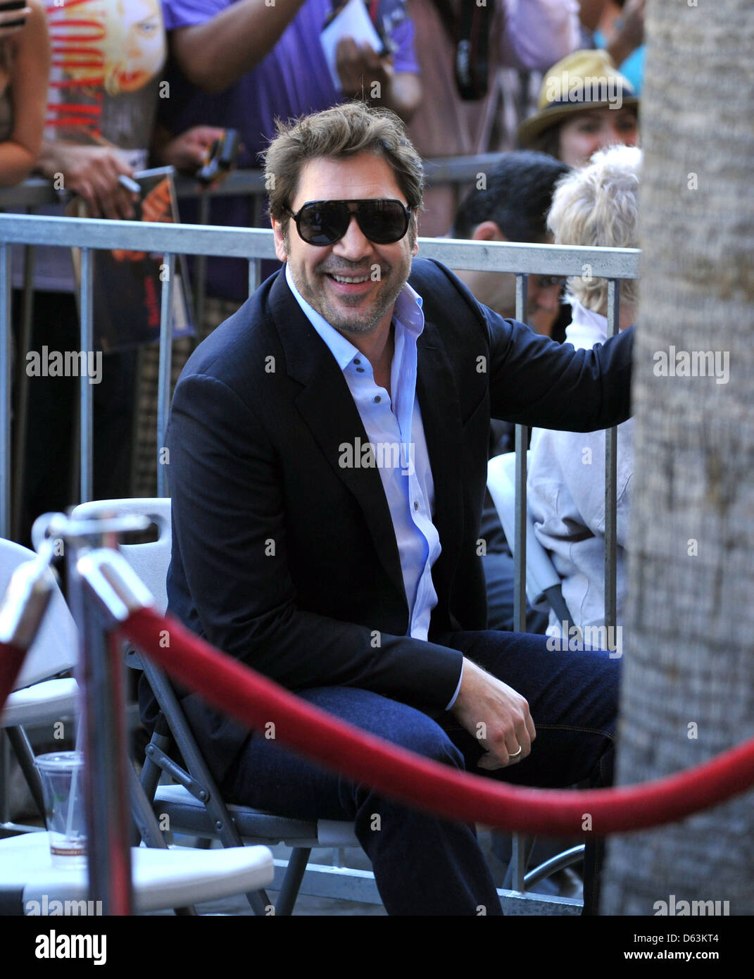 Javier Bardem Penelope Cruz receives a star on the Hollywood Walk of Fame held on Hollywood Boulevard Los Angeles California Stock Photo