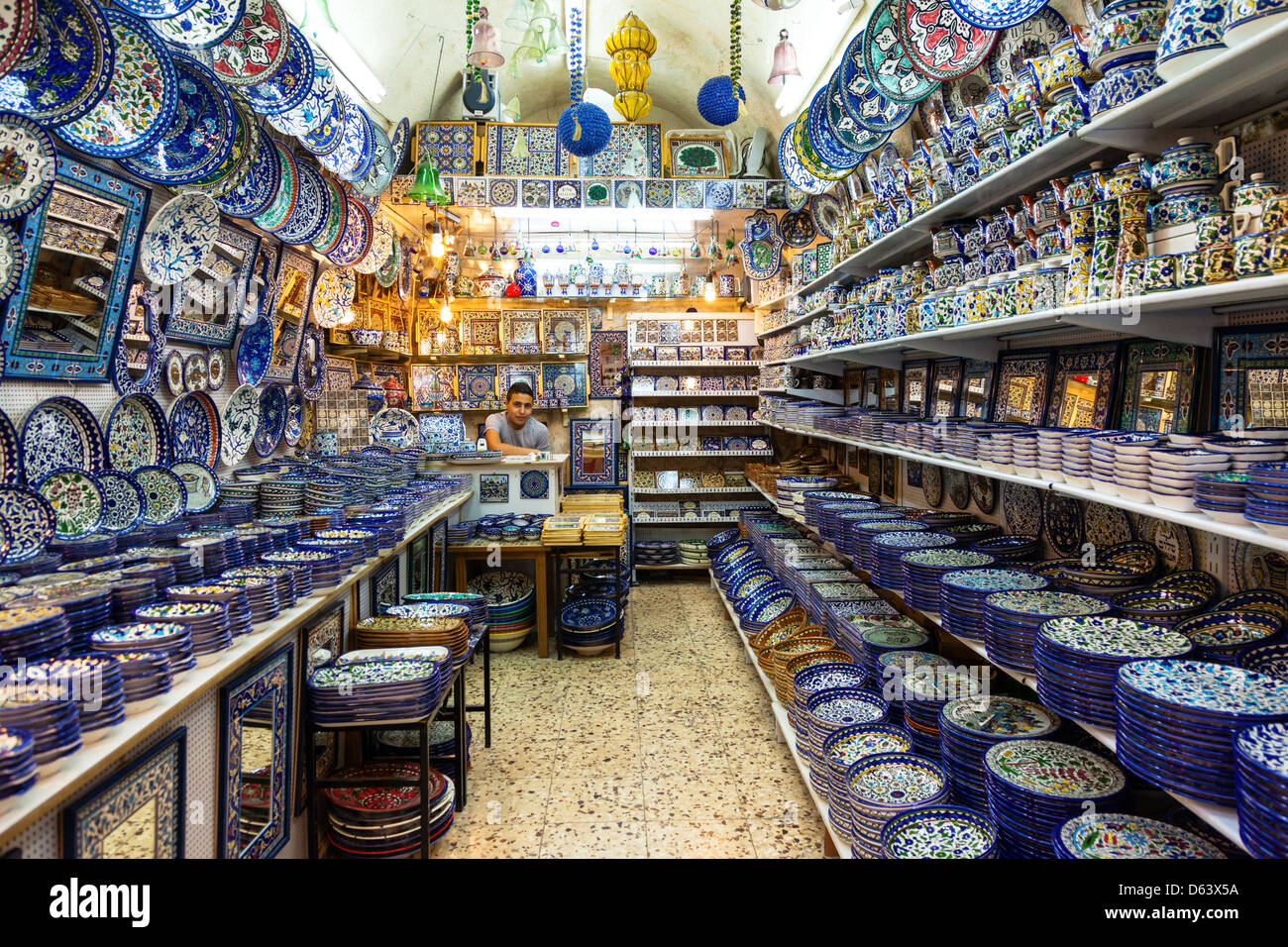 Ceramics shop in Jerusalem, Israel Stock Photo Alamy