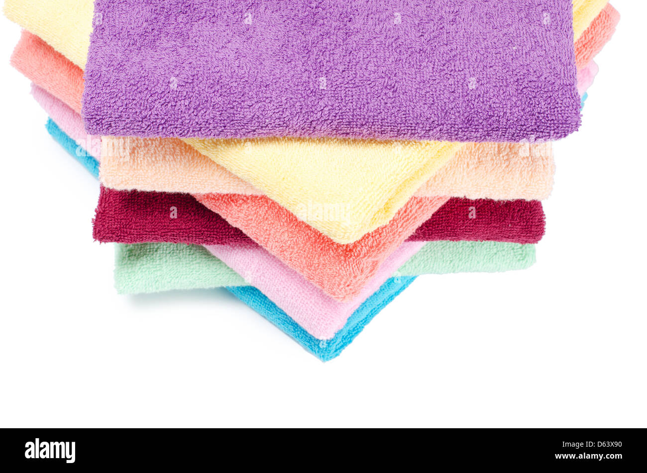 The combined color towels Stock Photo Alamy