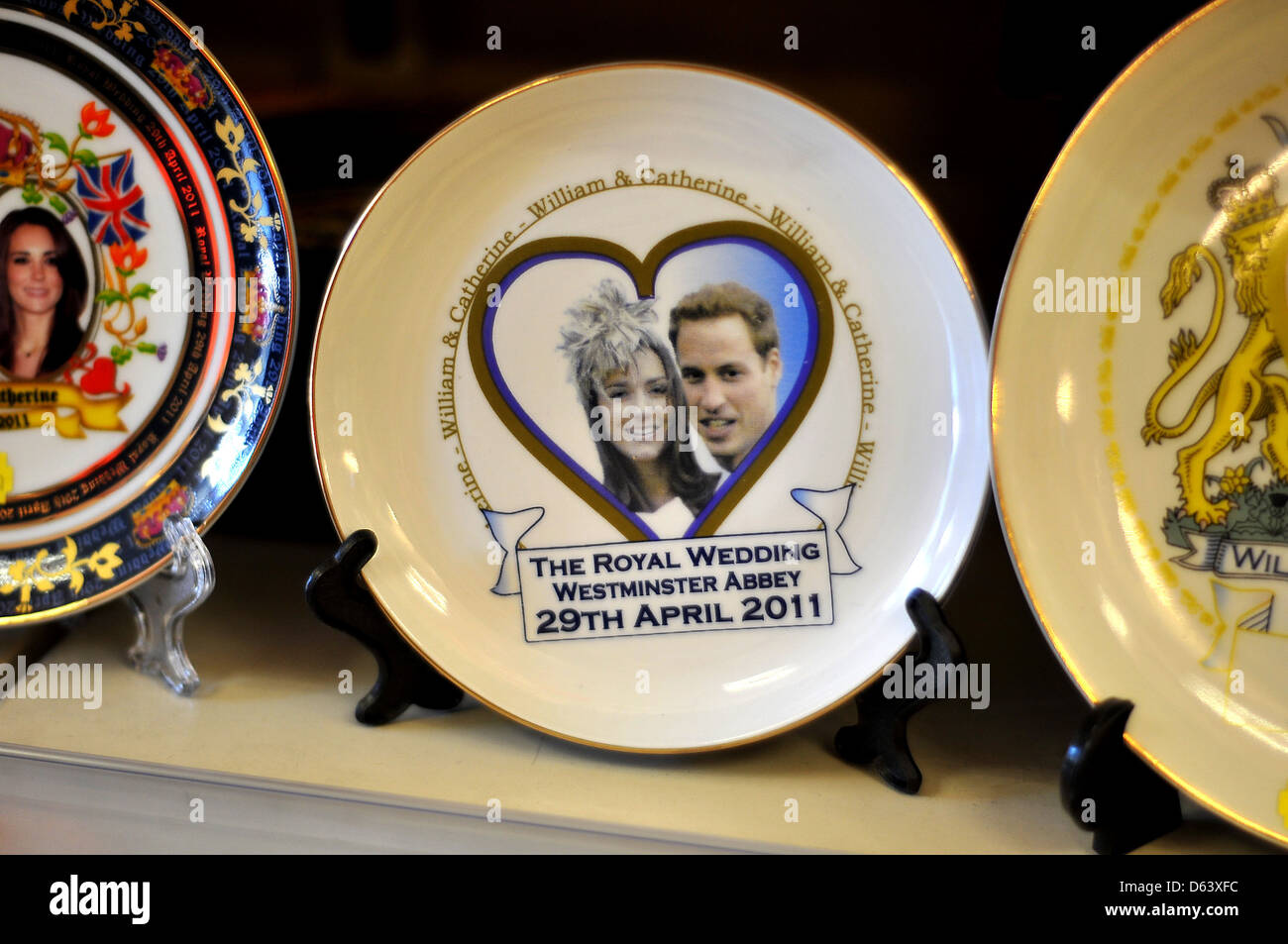 Royal Wedding Souvenirs commemorating the wedding of Prince William and