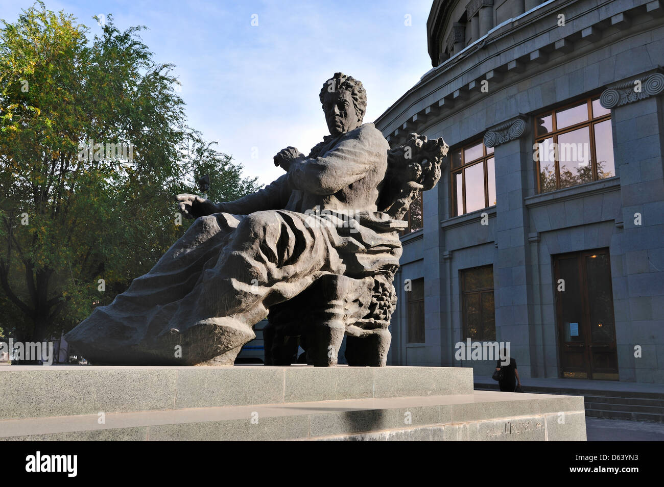 Aram Khachaturian statue in front of the Opera House, Yerevan, Armenia Stock Photo