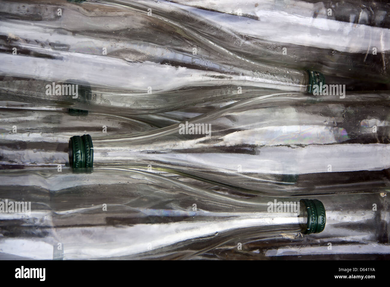 empty bottles Stock Photo