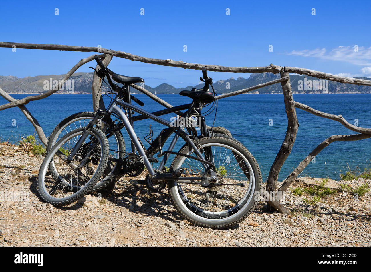 Platia de S'illot by bicycle Stock Photo