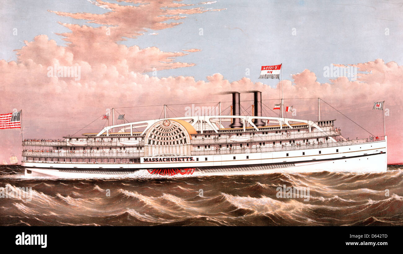 Providence and Stonington Steamship Co's. steamers, Massachusetts and