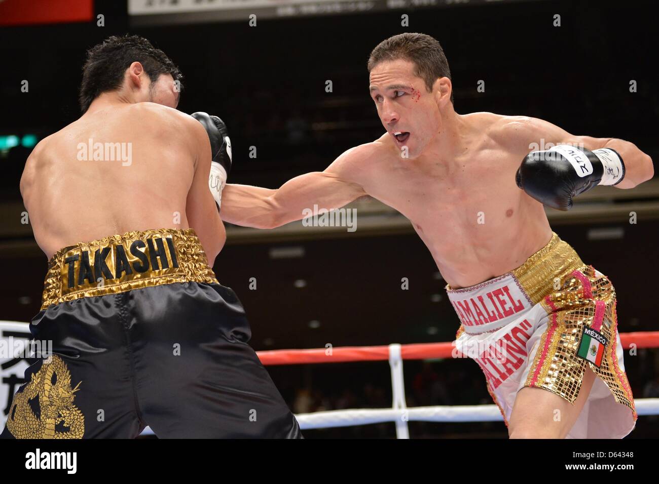 (LR) Takashi Miura (JPN), Gamaliel Diaz (MEX), APRIL 8, 2013 Boxing