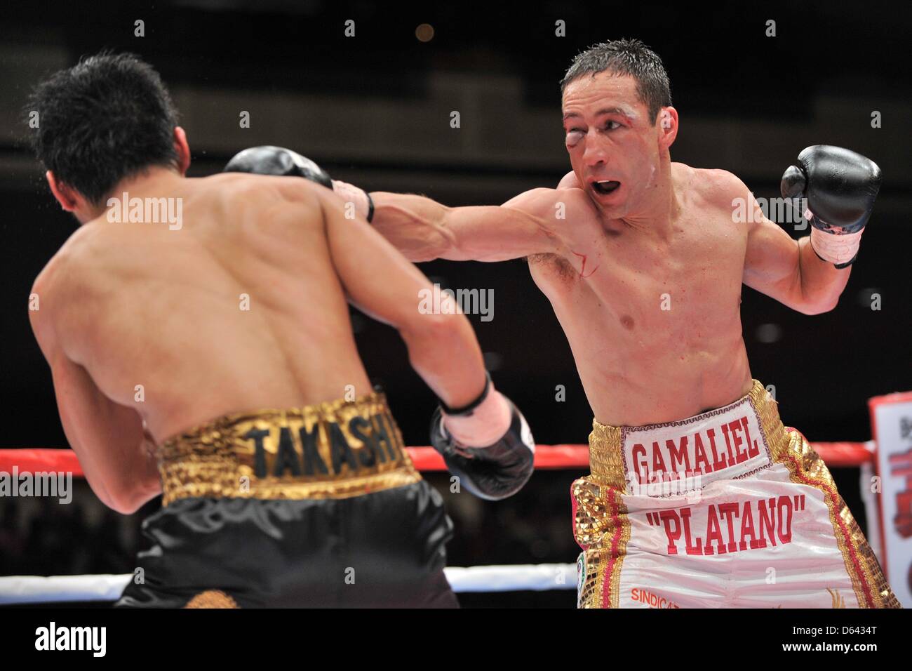 (LR) Takashi Miura (JPN), Gamaliel Diaz (MEX), APRIL 8, 2013 Boxing
