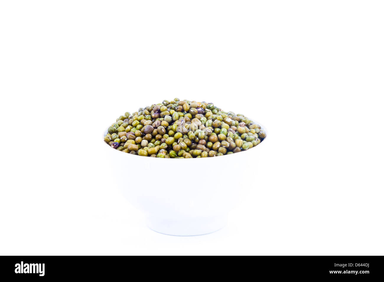 Mung bean in a mug and isolated Stock Photo