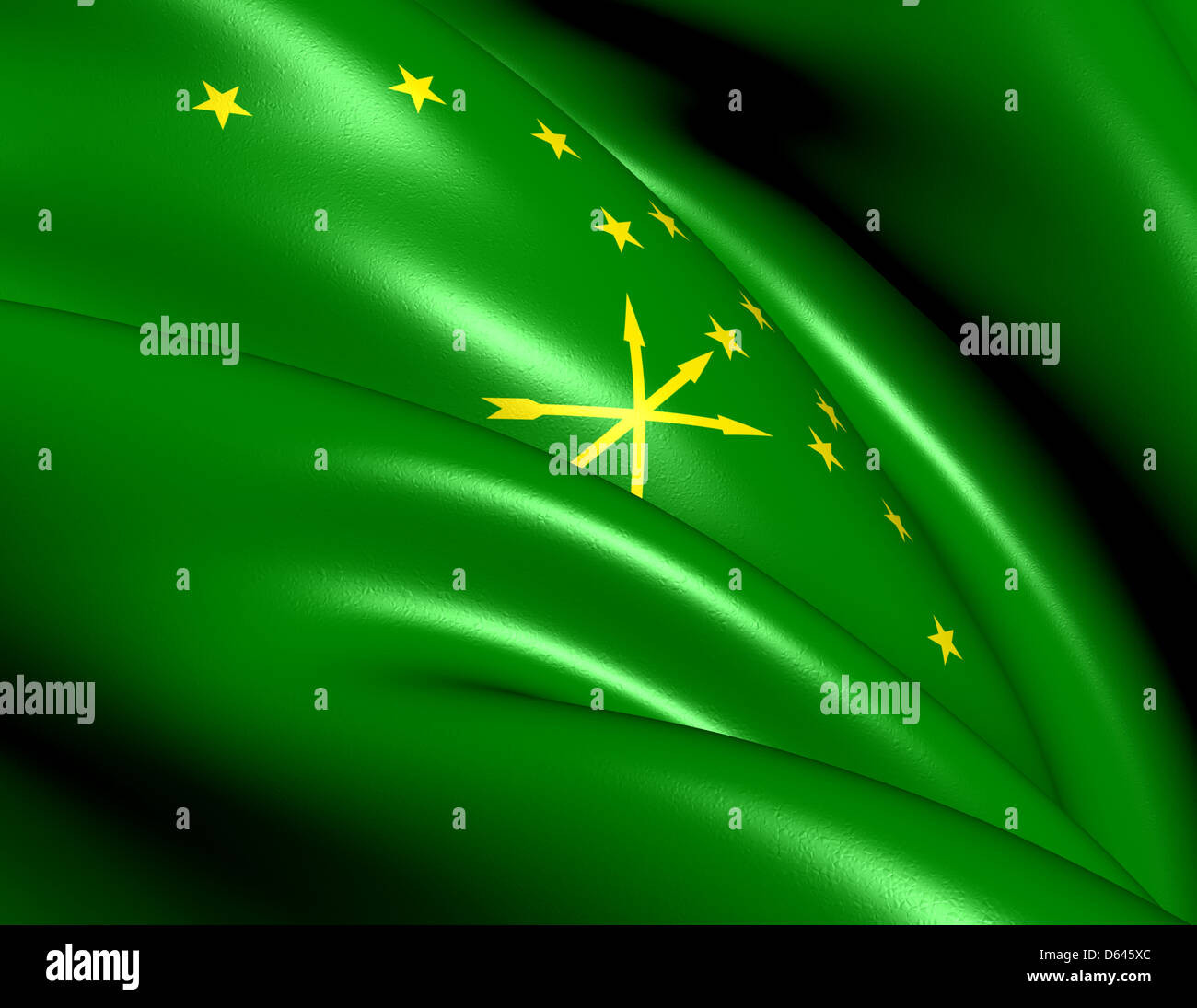 Flag of Adygea Stock Photo - Alamy